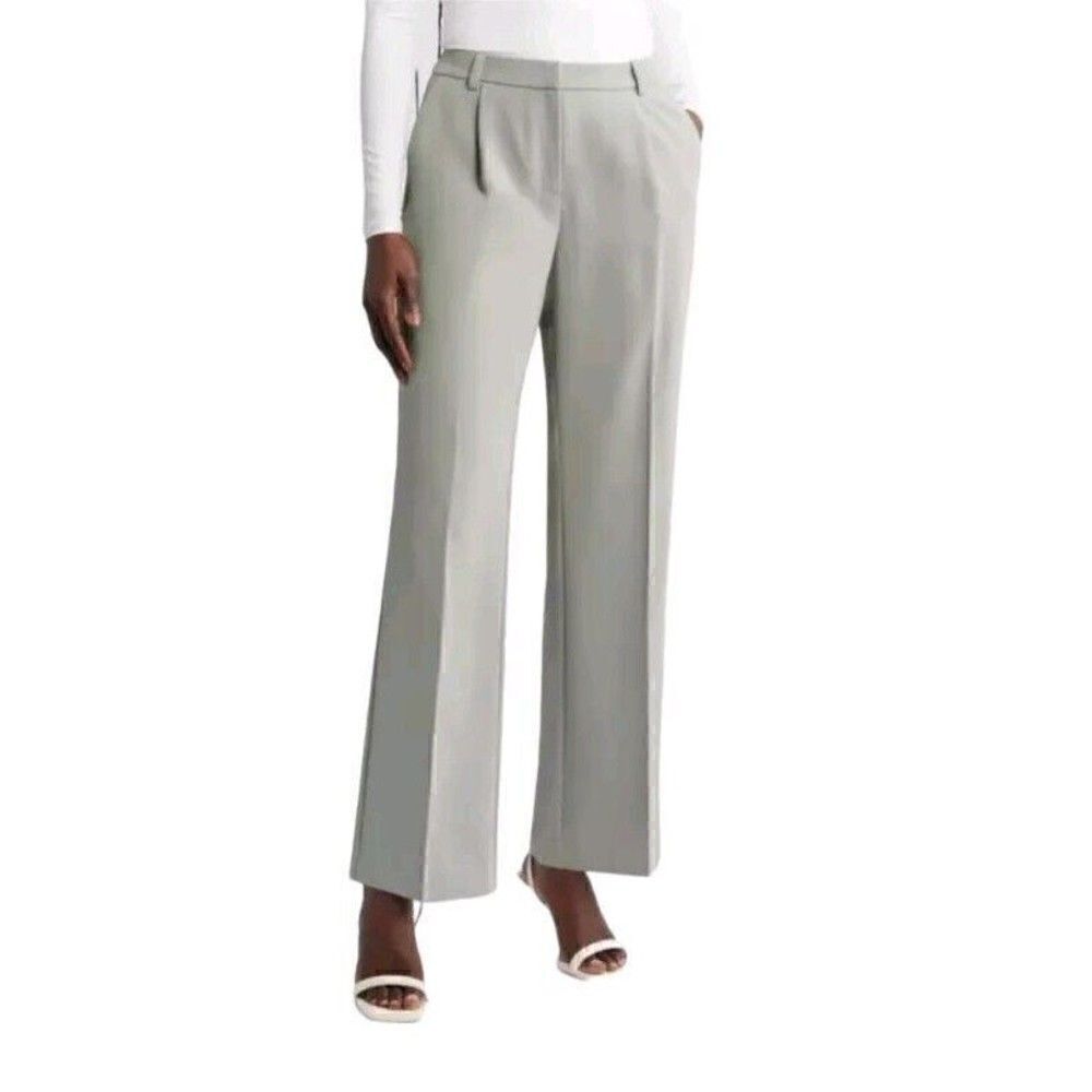 Anthropologie Avec Les Filles Pleated Wide Leg Pants Women's Size 4 Mint Green